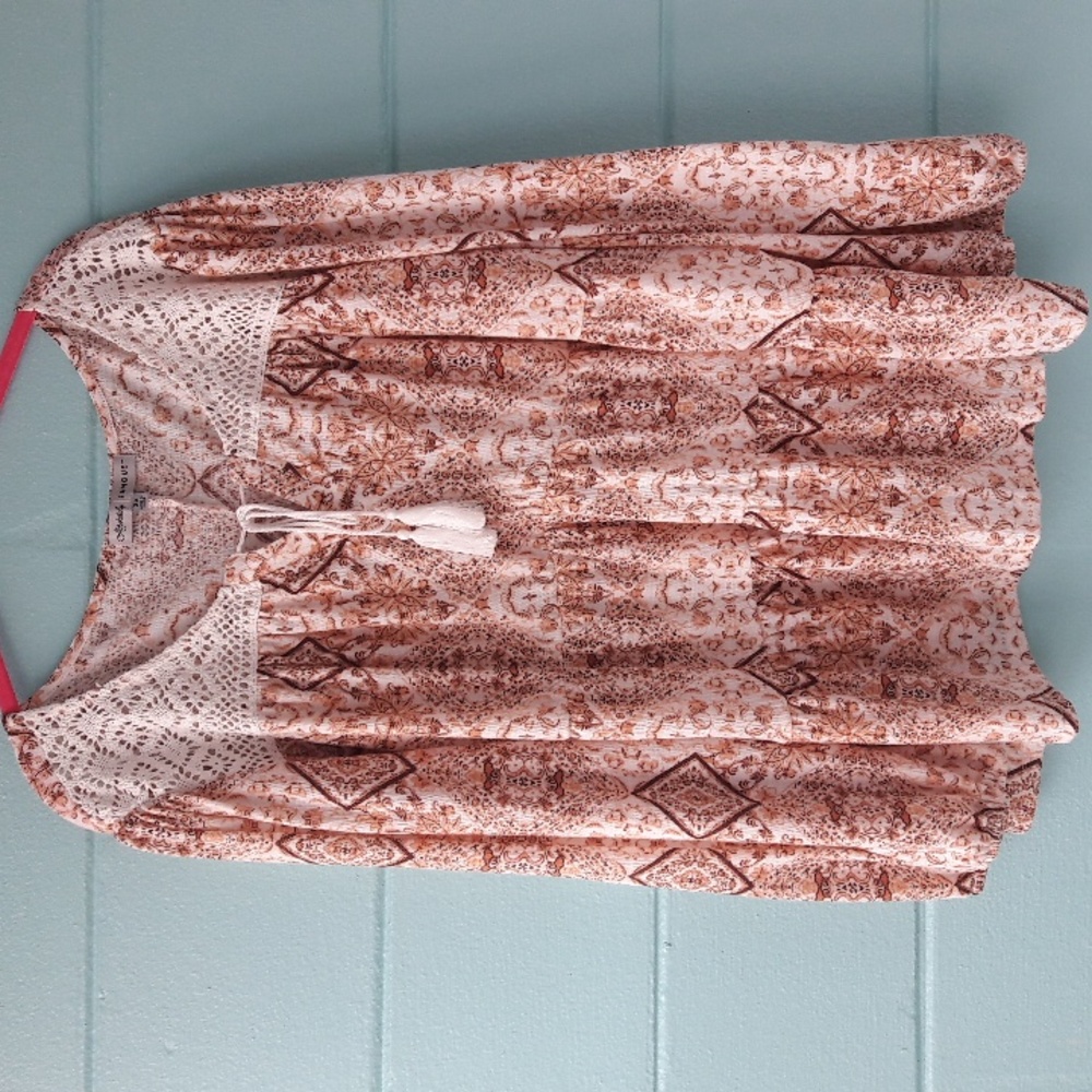 NWT "Absolutely Famous" Babydoll Woman's Blouse 3X